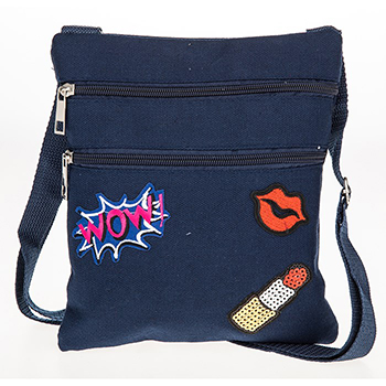 Patches Shoulder Bag Blue